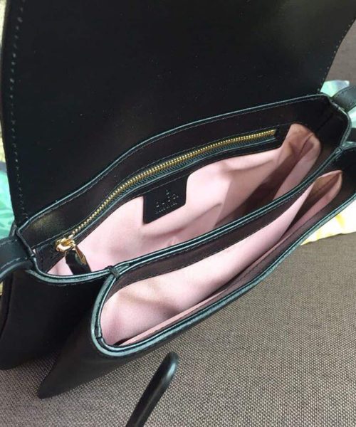 1:1 Replica Gucci Arli Shoulder Bag Black For Women 10in/26cm 550129 0V10G 1000