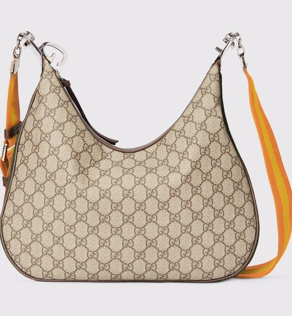 1:1 Replica Gucci Atache Large Shoulder Bag Beige And Multicolor For Women, Women's Bags 13.8in/35cm GG‎ ‎‎‎702823 96GRN 4091