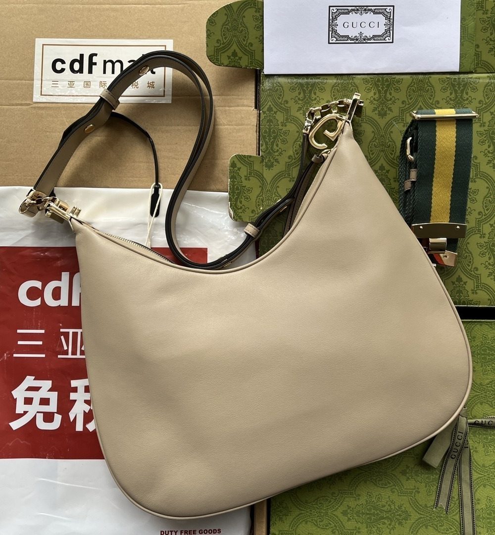 1:1 Replica Gucci Atache Large Shoulder Bag Beige For Women, Women's Bags 13.8in/35cm GG ‎‎