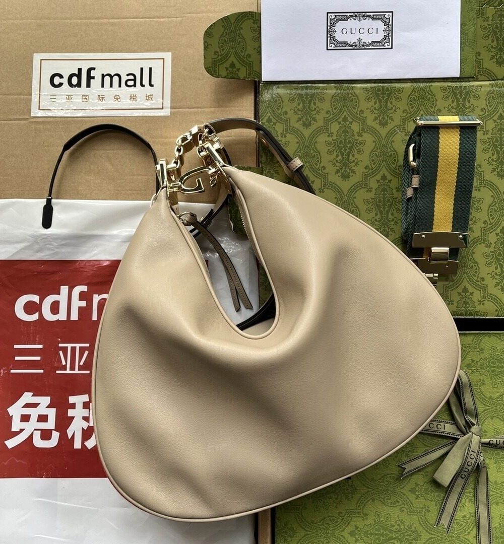 1:1 Replica Gucci Atache Large Shoulder Bag Beige For Women, Women's Bags 13.8in/35cm GG 