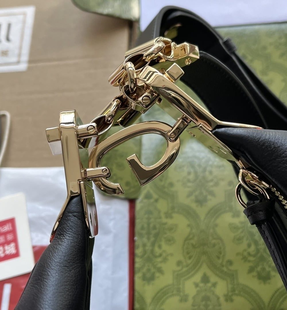 1:1 Replica Gucci Atache Large Shoulder Bag Black For Women, Women's Bags 13.8in/35cm GG‎ ‎702823 UXWBG 1037