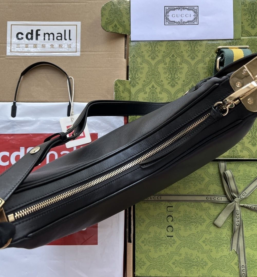 1:1 Replica Gucci Atache Large Shoulder Bag Black For Women, Women's Bags 13.8in/35cm GG‎ ‎702823 UXWBG 1037