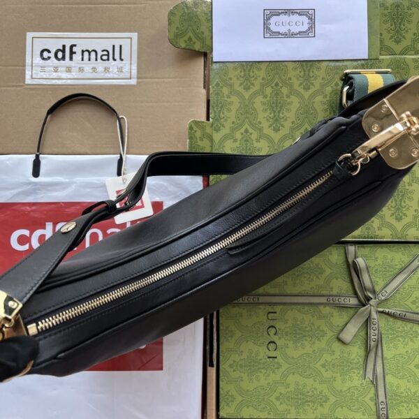 1:1 Replica Gucci Atache Large Shoulder Bag Black For Women, Women's Bags 13.8in/35cm GG‎ ‎702823 UXWBG 1037