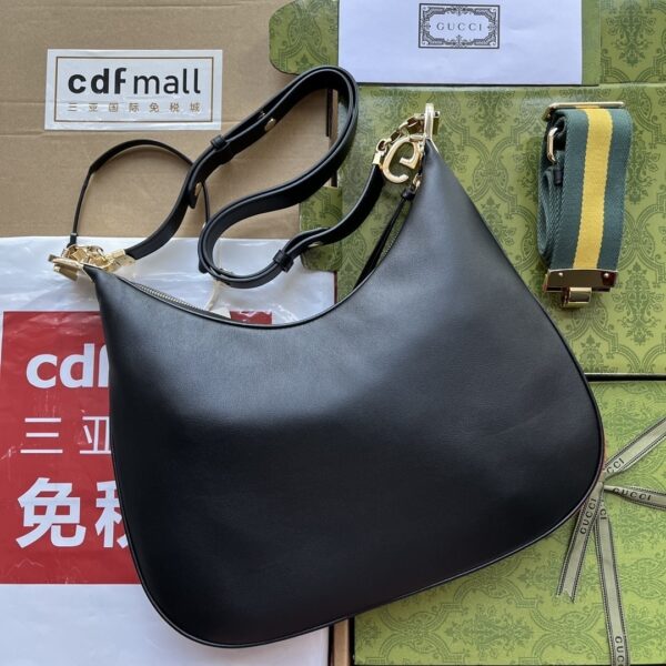 1:1 Replica Gucci Atache Large Shoulder Bag Black For Women, Women's Bags 13.8in/35cm GG‎ ‎702823 UXWBG 1037