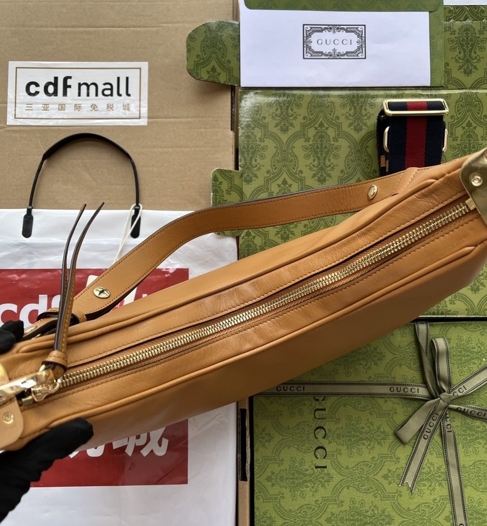 1:1 Replica Gucci Atache Large Shoulder Bag Brown For Women, Women's Bags 13.8in/35cm GG‎ 702823 UXWBG 3162