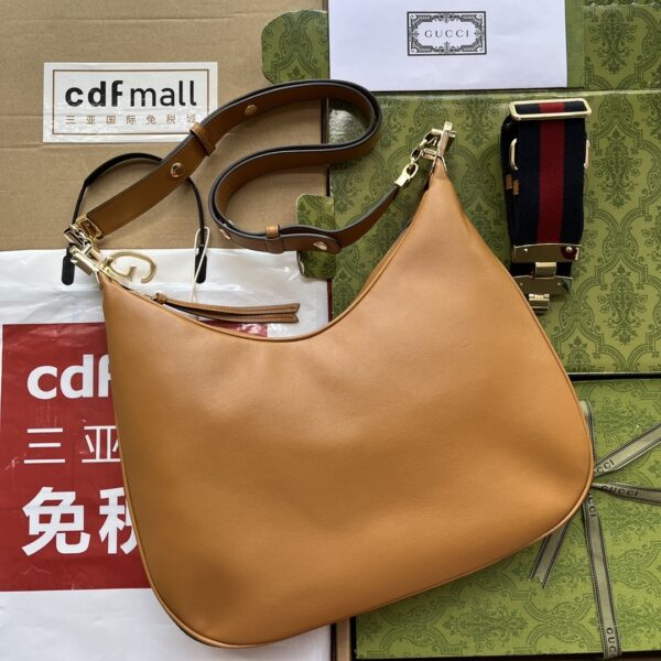 1:1 Replica Gucci Atache Large Shoulder Bag Brown For Women, Women's Bags 13.8in/35cm GG‎ 702823 UXWBG 3162