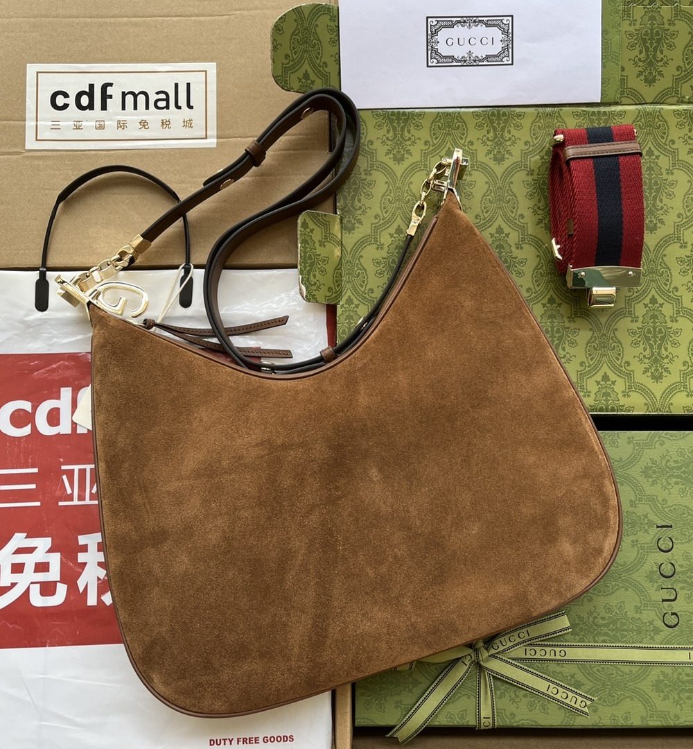 1:1 Replica Gucci Atache Large Shoulder Bag Dark Brown For Women, Women's Bags 13.8in/35cm GG ‎‎702823 DVVKG 2664