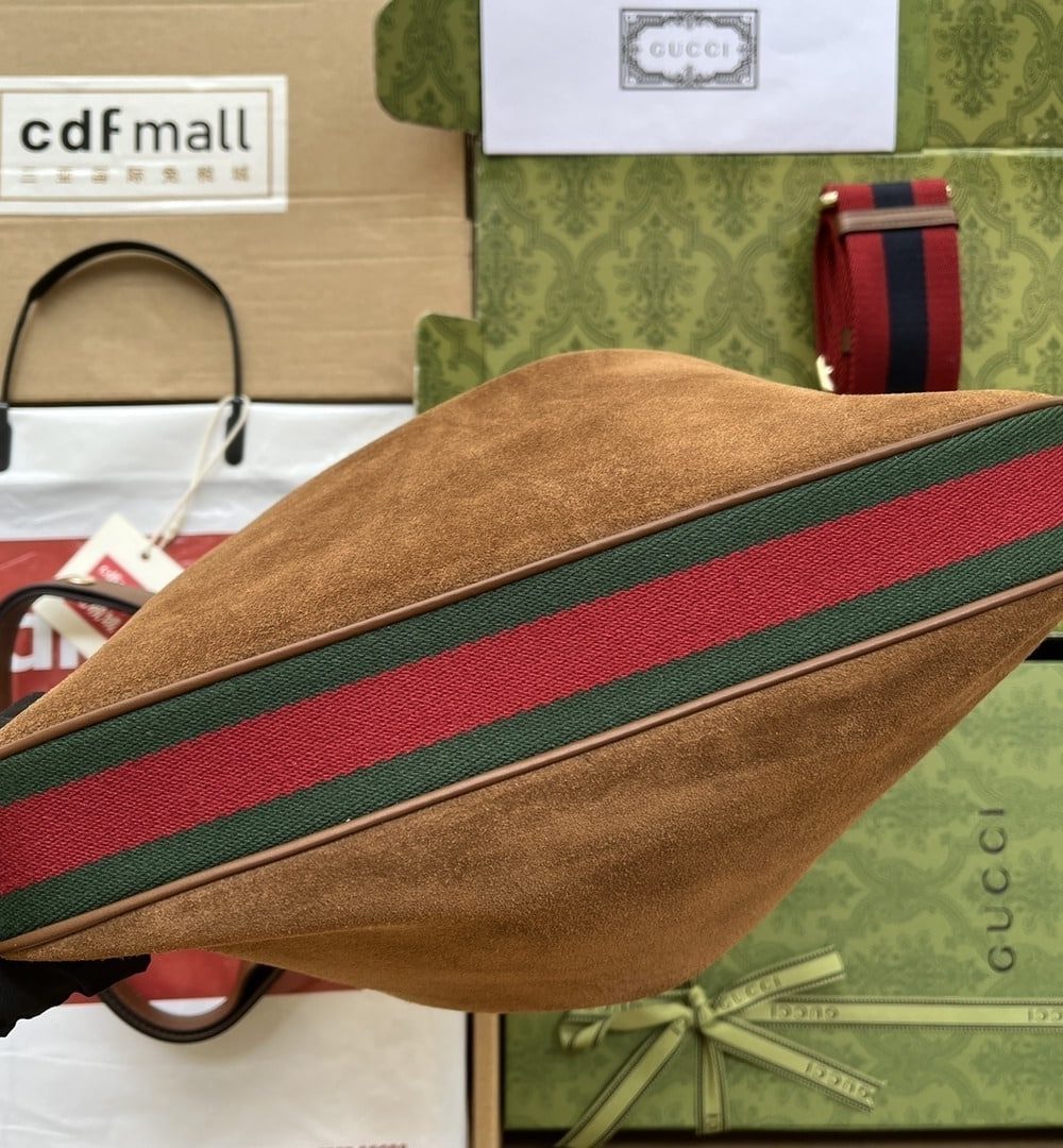 1:1 Replica Gucci Atache Large Shoulder Bag Dark Brown For Women, Women's Bags 13.8in/35cm GG ‎‎702823 DVVKG 2664