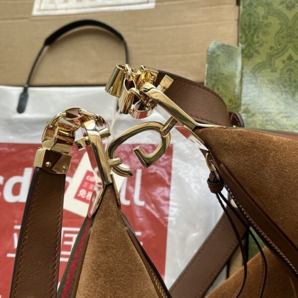 1:1 Replica Gucci Atache Large Shoulder Bag Dark Brown For Women, Women's Bags 13.8in/35cm GG ‎‎702823 DVVKG 2664