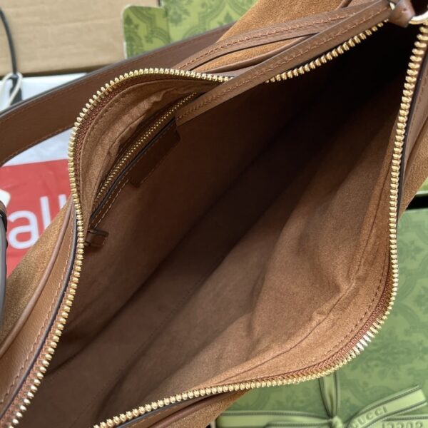 1:1 Replica Gucci Atache Large Shoulder Bag Dark Brown For Women, Women's Bags 13.8in/35cm GG ‎‎702823 DVVKG 2664