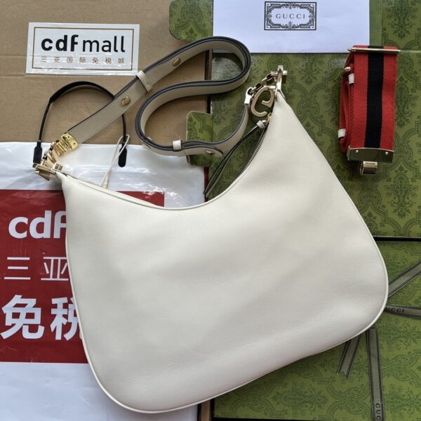 1:1 Replica Gucci Atache Large Shoulder Bag White For Women, Women's Bags 13.8in/35cm GG‎ ‎‎702823 UXWBG 9109