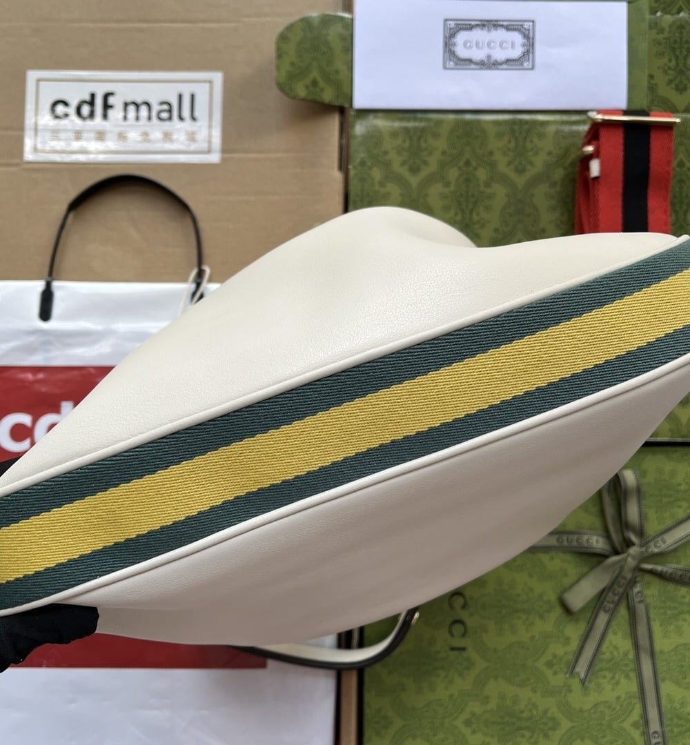 1:1 Replica Gucci Atache Large Shoulder Bag White For Women, Women's Bags 13.8in/35cm GG‎ ‎‎702823 UXWBG 9109