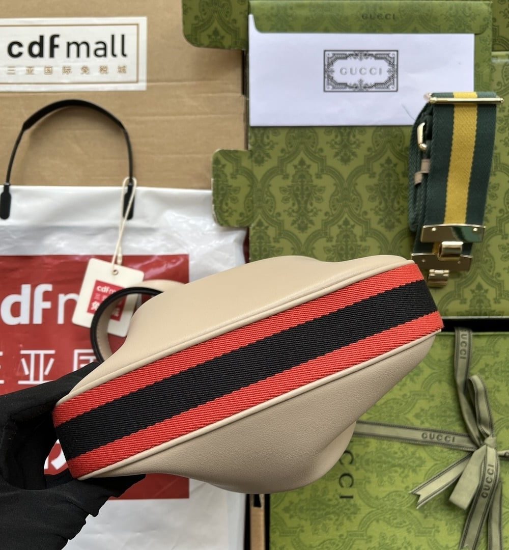 1:1 Replica Gucci Atache Small Shoulder Bag Beige For Women, Women's Bags 9in/23cm GG 699409 UXWBG 9360