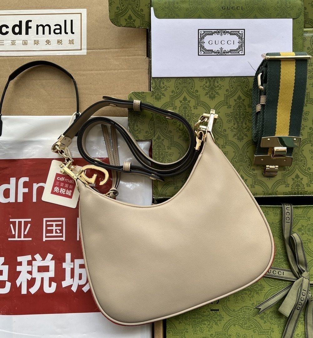 1:1 Replica Gucci Atache Small Shoulder Bag Beige For Women, Women's Bags 9in/23cm GG 699409 UXWBG 9360