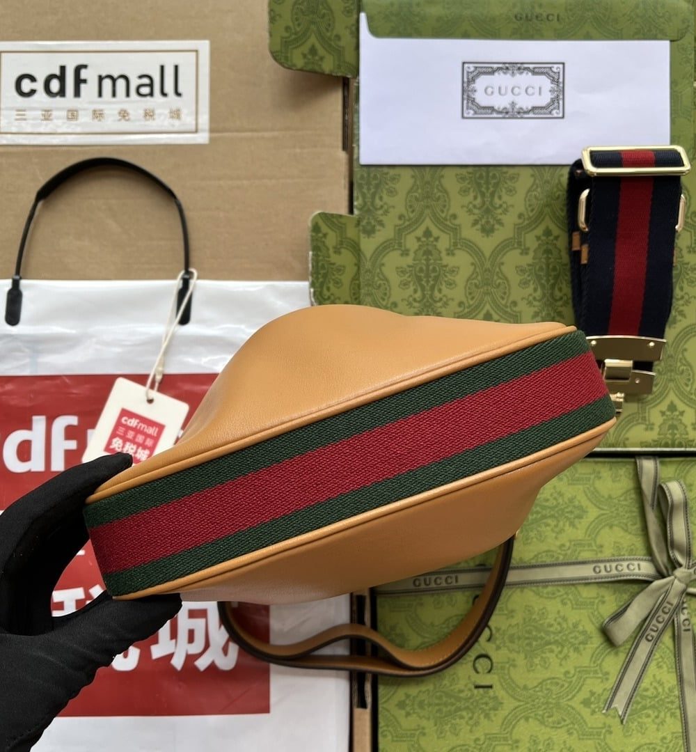 1:1 Replica Gucci Atache Small Shoulder Bag Brown For Women, Women's Bags 9in/23cm GG