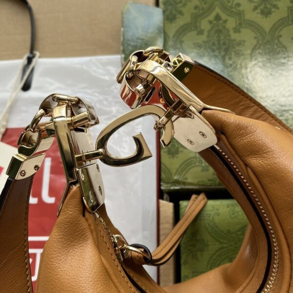 1:1 Replica Gucci Atache Small Shoulder Bag Brown For Women, Women's Bags 9in/23cm GG