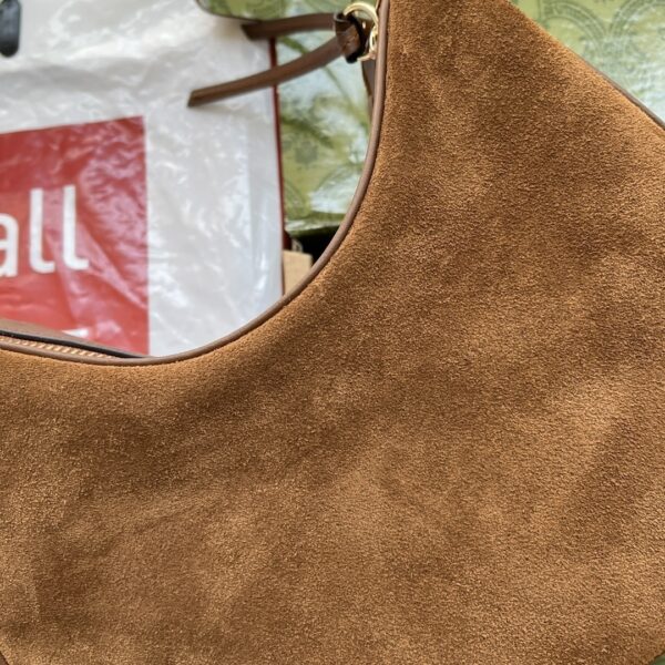 1:1 Replica Gucci Atache Small Shoulder Bag Dark Brown For Women, Women's Bags 9in/23cm GG ‎