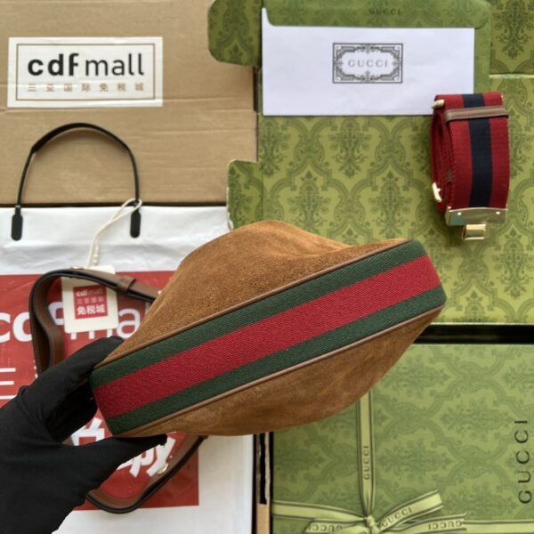 1:1 Replica Gucci Atache Small Shoulder Bag Dark Brown For Women, Women's Bags 9in/23cm GG ‎