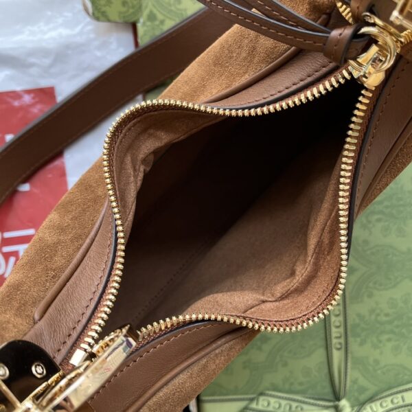 1:1 Replica Gucci Atache Small Shoulder Bag Dark Brown For Women, Women's Bags 9in/23cm GG ‎