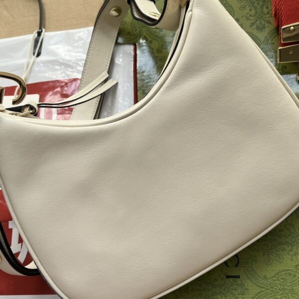 1:1 Replica Gucci Atache Small Shoulder Bag White For Women, Women's Bags 9in/23cm GG 699409 UXWBG 9109