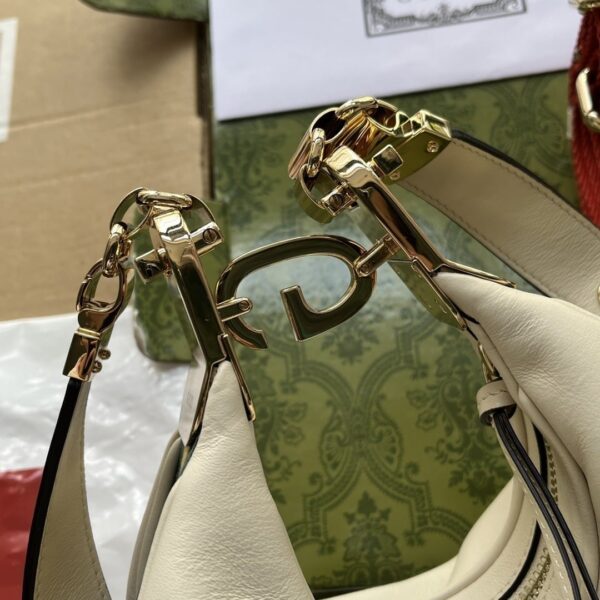 1:1 Replica Gucci Atache Small Shoulder Bag White For Women, Women's Bags 9in/23cm GG 699409 UXWBG 9109