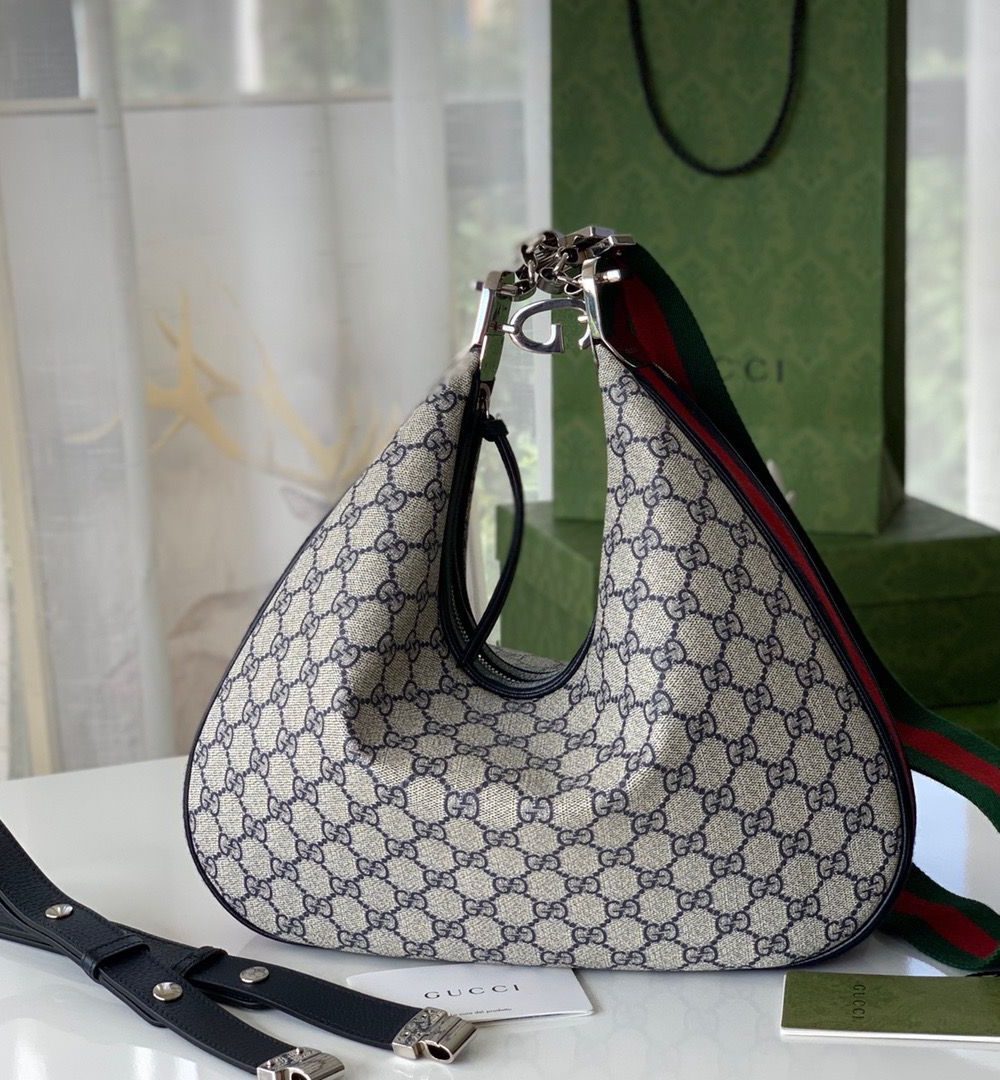 1:1 Replica Gucci Attache Small Shoulder Bag 9in/23cm Beige For Women GG 699409 96GRN 4082