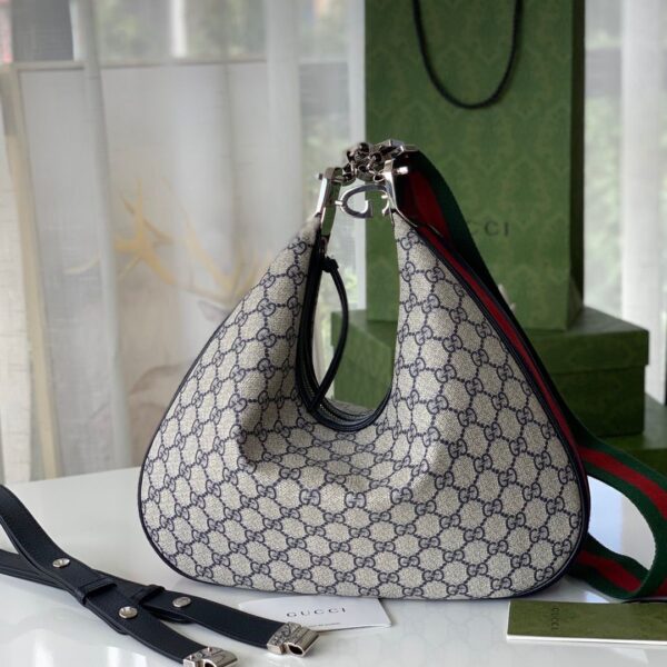 1:1 Replica Gucci Attache Small Shoulder Bag 9in/23cm Beige For Women GG 699409 96GRN 4082