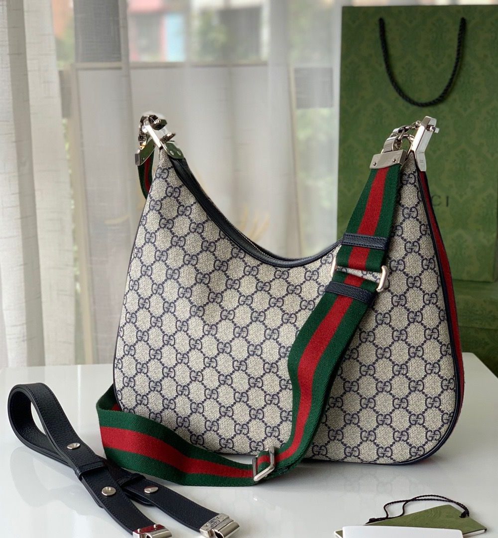 1:1 Replica Gucci Attache Small Shoulder Bag 9in/23cm Beige For Women GG 699409 96GRN 4082