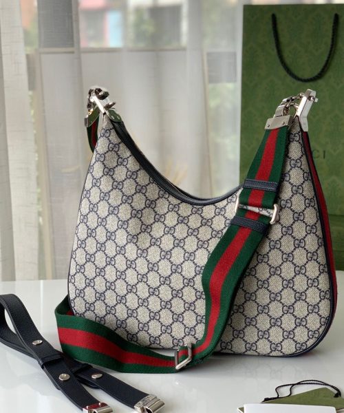 1:1 Replica Gucci Attache Small Shoulder Bag 9in/23cm Beige For Women GG 699409 96GRN 4082