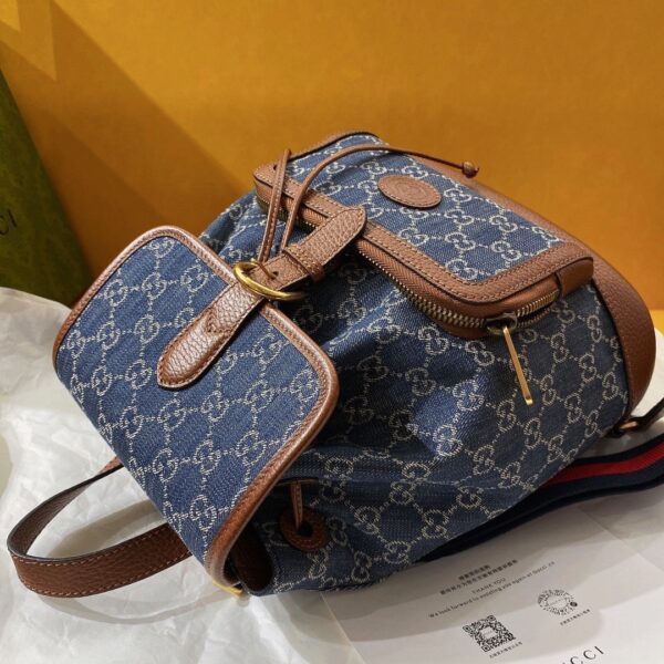 1:1 Replica Gucci Backpack With Interlocking G Blue For Women, Women's Bags 11.8in/30cm GG