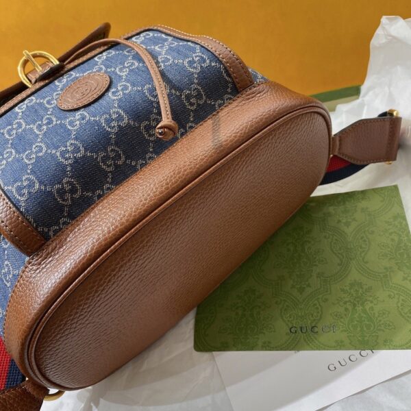 1:1 Replica Gucci Backpack With Interlocking G Blue For Women, Women's Bags 11.8in/30cm GG