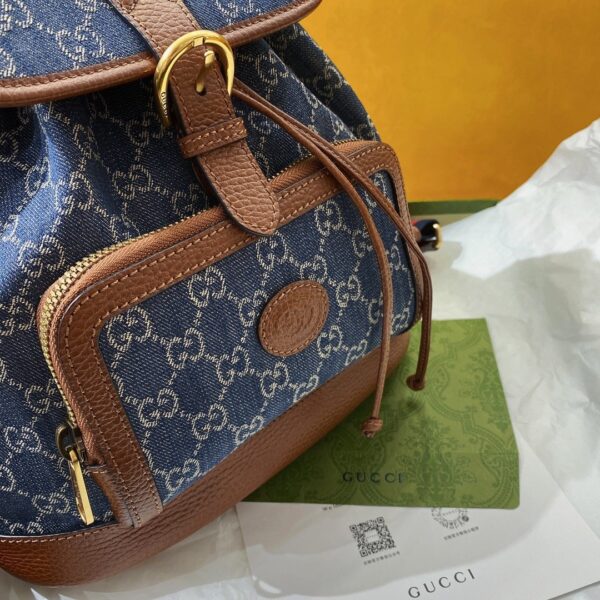 1:1 Replica Gucci Backpack With Interlocking G Blue For Women, Women's Bags 11.8in/30cm GG