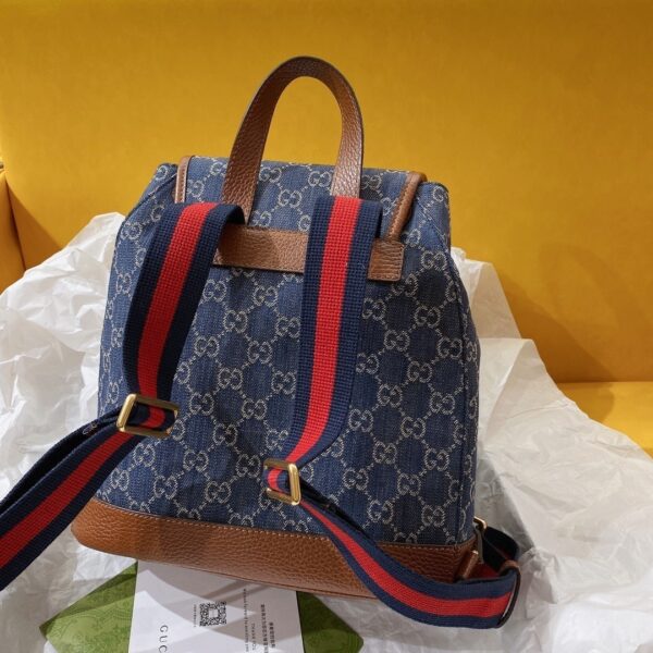 1:1 Replica Gucci Backpack With Interlocking G Blue For Women, Women's Bags 11.8in/30cm GG
