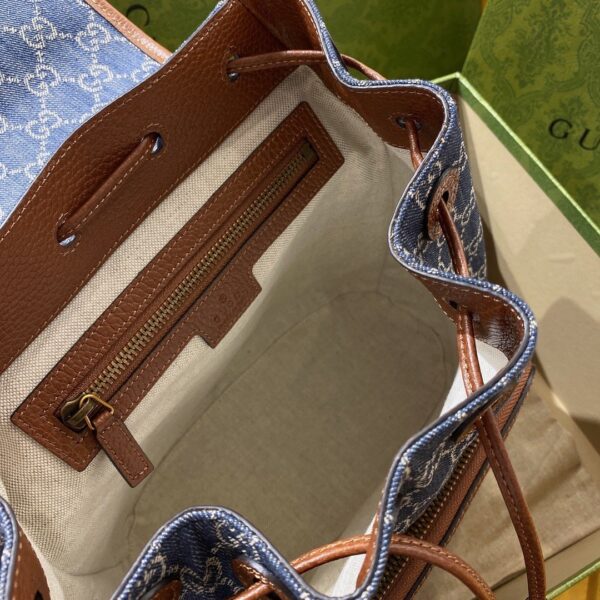 1:1 Replica Gucci Backpack With Interlocking G Blue For Women, Women's Bags 11.8in/30cm GG