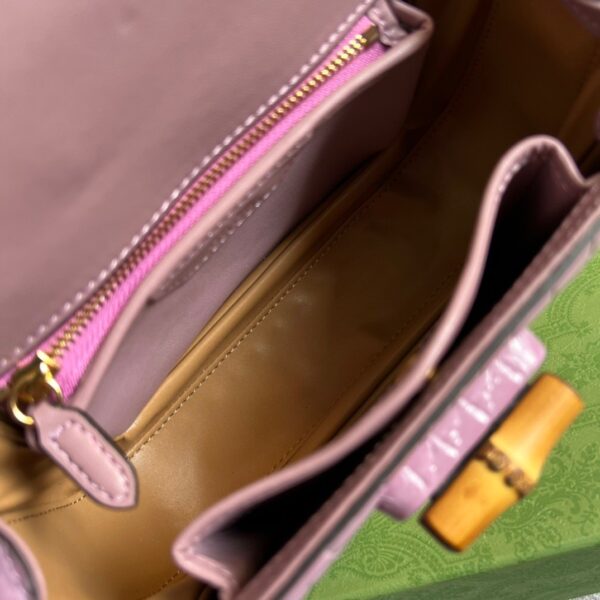 1:1 Replica Gucci Bamboo 1947 Crocodile Top Handle Bag Pink For Women, Women's Bags 10.2in/26cm GG
