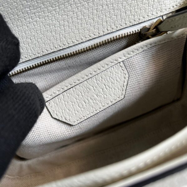 1:1 Replica Gucci Bamboo 1947 Medium  Top Handle Bag White For Women, Women's Bags 10.2in/26cm GG