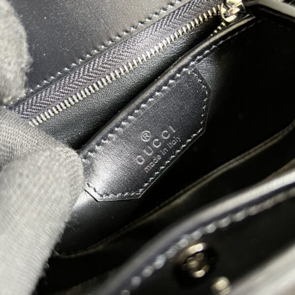 1:1 Replica Gucci Bamboo 1947 Small Top Handle Bag Black  For Women 8.3in/21cm GG 675797 10ODP 1060