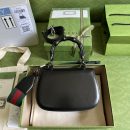 1:1 Replica Gucci Bamboo 1947 Small Top Handle Bag Black  For Women 8.3in/21cm GG 675797 10ODP 1060