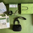 1:1 Replica Gucci Bamboo 1947 Small Top Handle Bag Black  For Women 8.3in/21cm GG 675797 10ODP 1060