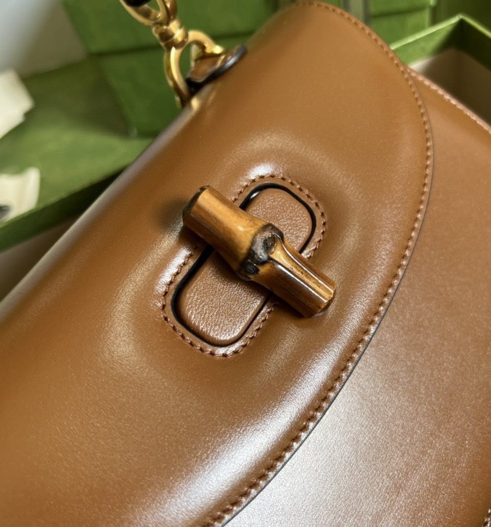 1:1 Replica Gucci Bamboo 1947 Small Top Handle Bag Cuir  For Women 8,3in/21cm 675797 10ODT 2579
