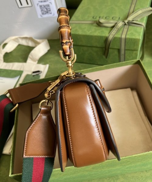 1:1 Replica Gucci Bamboo 1947 Small Top Handle Bag Cuir  For Women 8,3in/21cm 675797 10ODT 2579