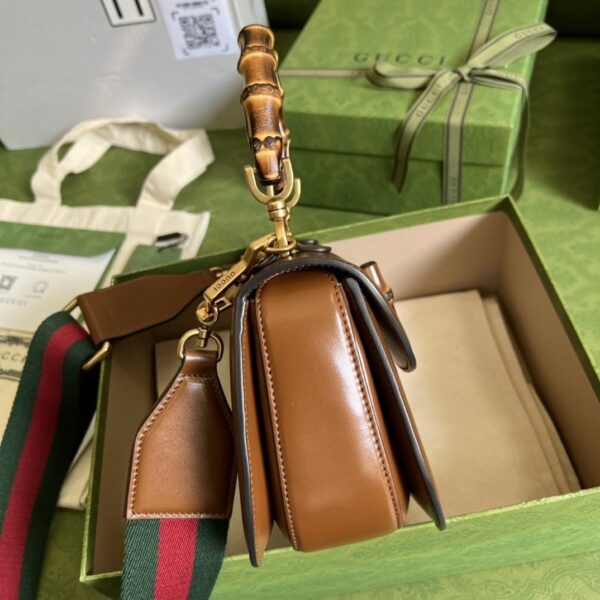 1:1 Replica Gucci Bamboo 1947 Small Top Handle Bag Cuir  For Women 8,3in/21cm 675797 10ODT 2579