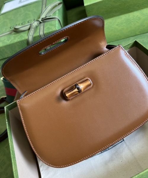 1:1 Replica Gucci Bamboo 1947 Small Top Handle Bag Cuir  For Women 8,3in/21cm 675797 10ODT 2579