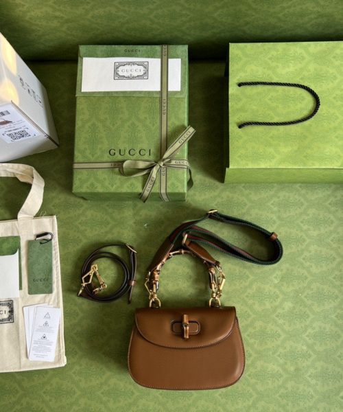 1:1 Replica Gucci Bamboo 1947 Small Top Handle Bag Cuir  For Women 8,3in/21cm 675797 10ODT 2579