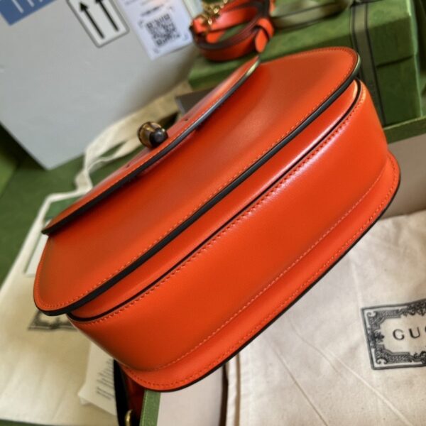 1:1 Replica Gucci Bamboo 1947 Small Top Handle Bag Orange  For Women 8.3in/21cm ‎GG 675797 10ODT 7768