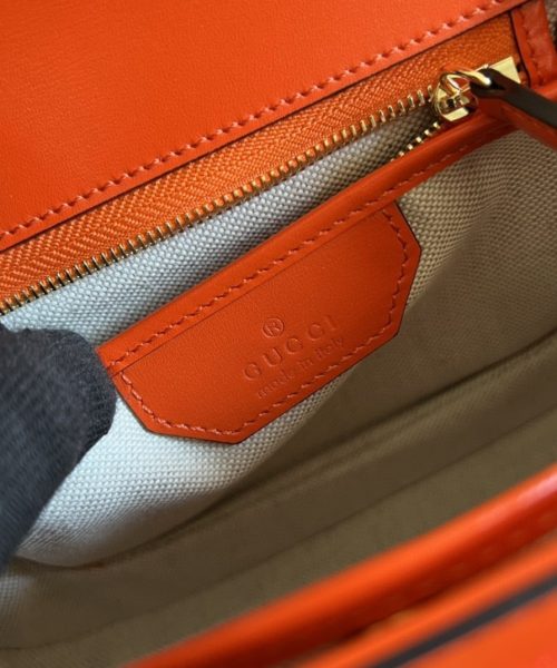 1:1 Replica Gucci Bamboo 1947 Small Top Handle Bag Orange  For Women 8.3in/21cm ‎GG 675797 10ODT 7768