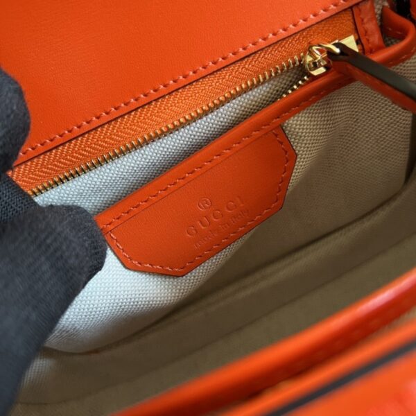 1:1 Replica Gucci Bamboo 1947 Small Top Handle Bag Orange  For Women 8.3in/21cm ‎GG 675797 10ODT 7768