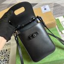 1:1 Replica Gucci Bamboo Mini Handbag Black For Women, Women's Bags 6.2in/16cm GG
