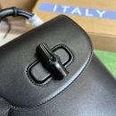 1:1 Replica Gucci Bamboo Mini Handbag Black For Women, Women's Bags 6.2in/16cm GG