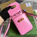 1:1 Replica Gucci Bamboo Mini Handbag Pink For Women, Women's Bags 6.2in/16cm GG 702106 UZY0T 5814